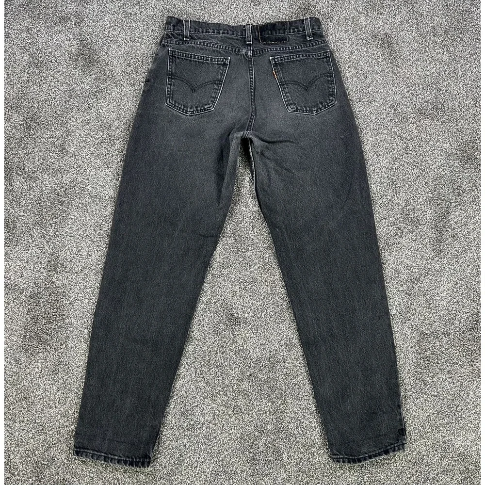 Levis Orange Tab Straight Fit Black Denim Jean Men No Size Tag Fit 31x30‎ Casual